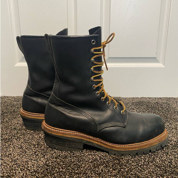 Red Wing Shoes Black Leather Boots - Picture 5 of 9